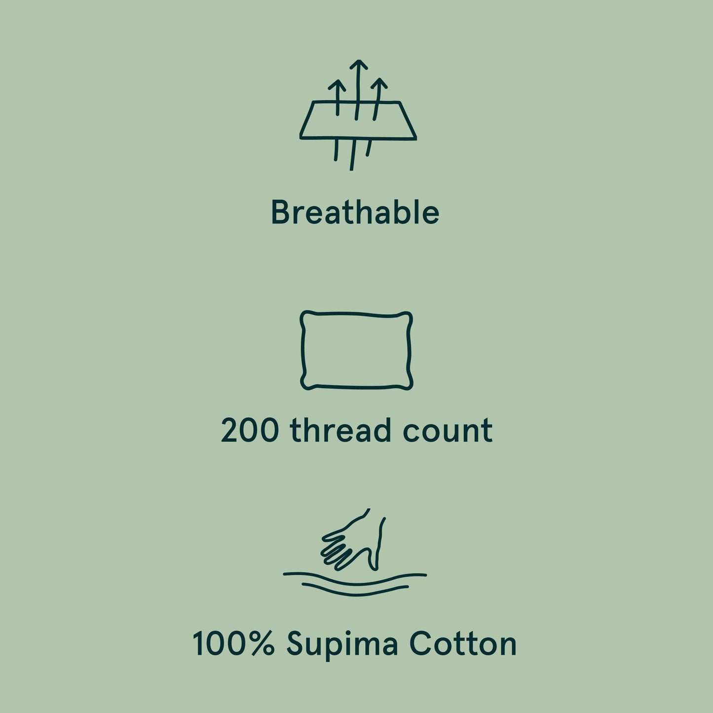 The Tuft and Needle Classic Percale Body Pillow Cover, benefit details  || color: Sage
