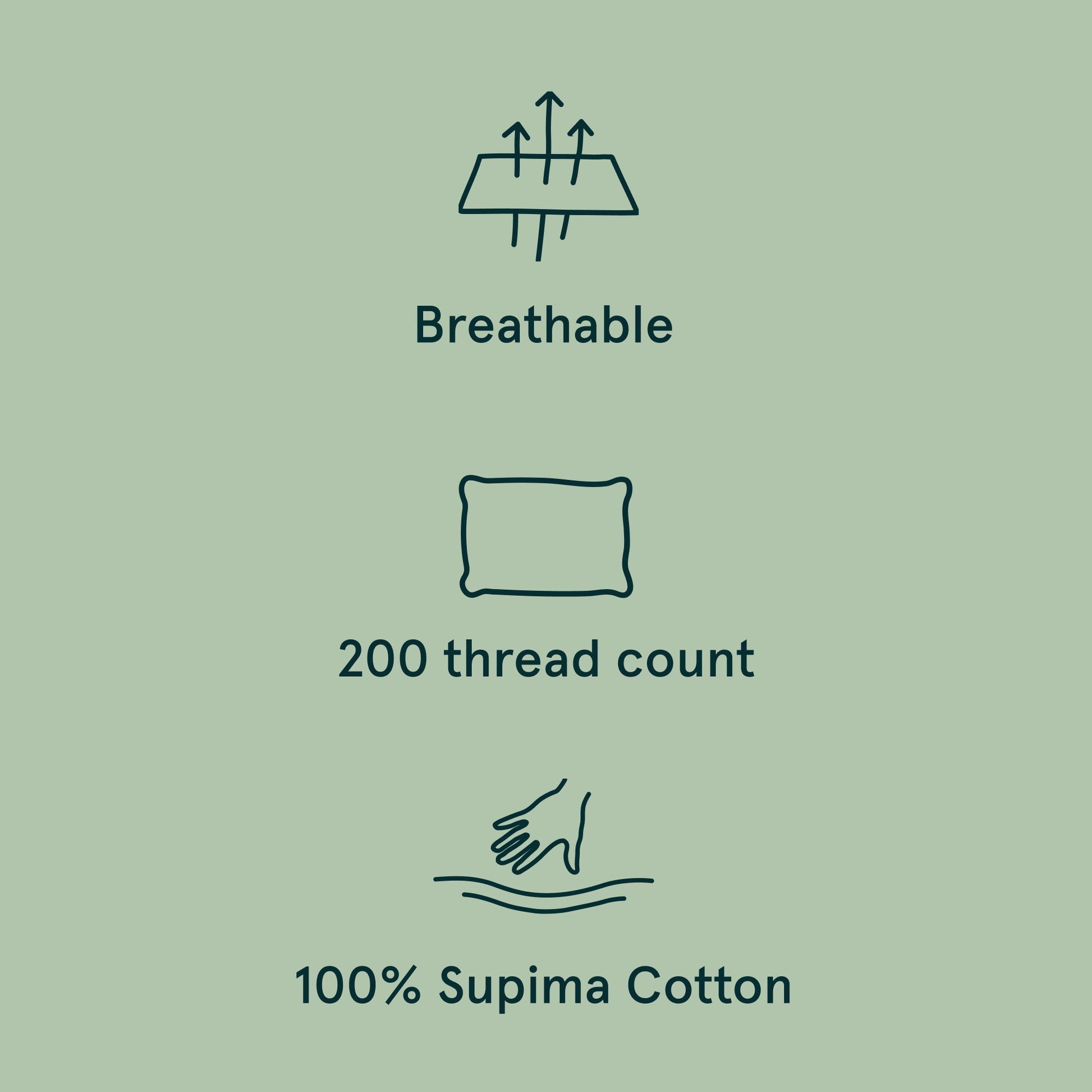 The Tuft and Needle Classic Percale Body Pillow Cover, benefit details  || color: Sage
