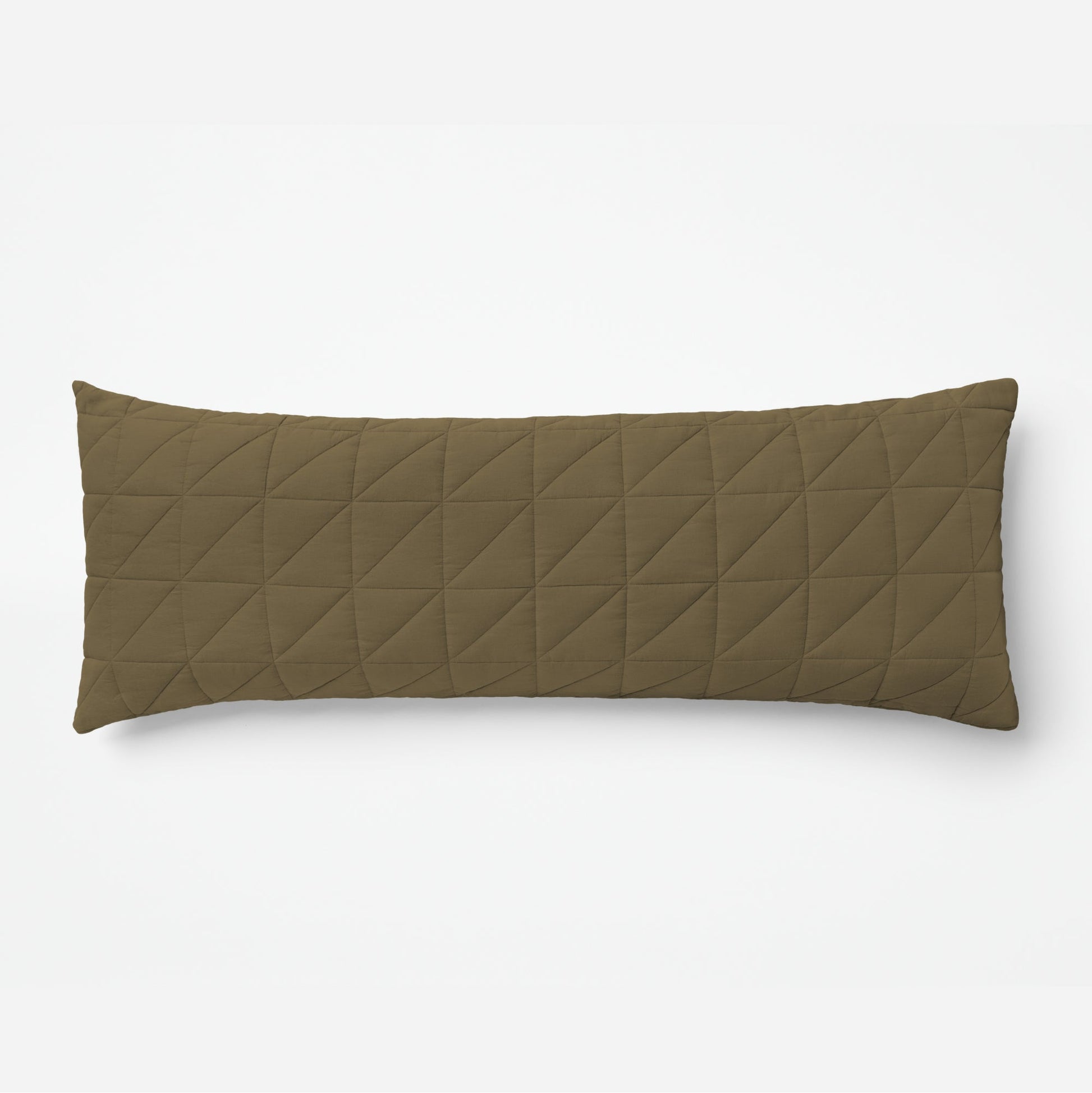 The Tuft and Needle Linen-Cotton Blend Body Pillow Cover, 1 rectangular body pillow cover  || color: Martini Olive