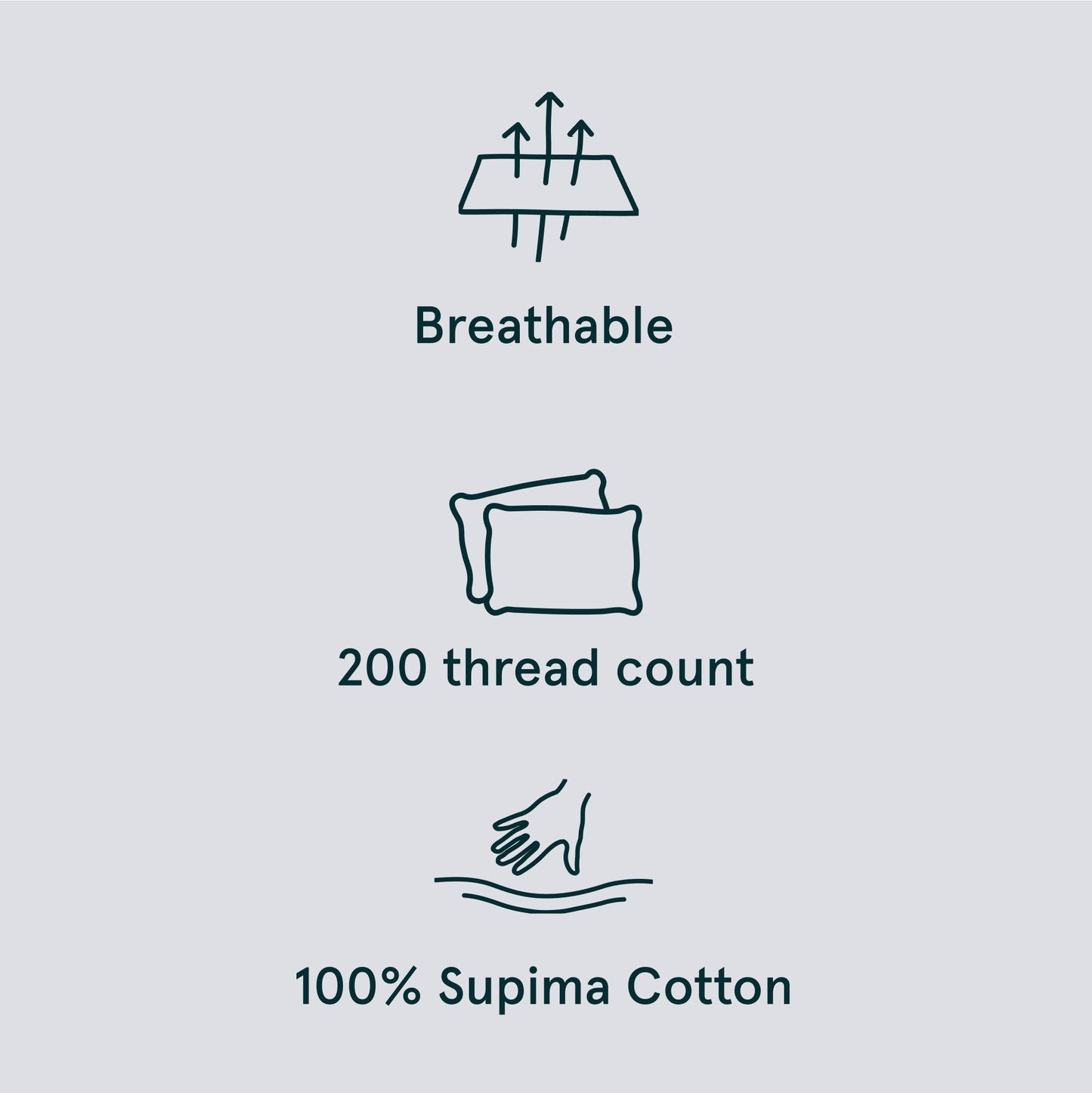 The Tuft and Needle Classic Percale Pillowcase Set, benefit details  || color: Cloud
