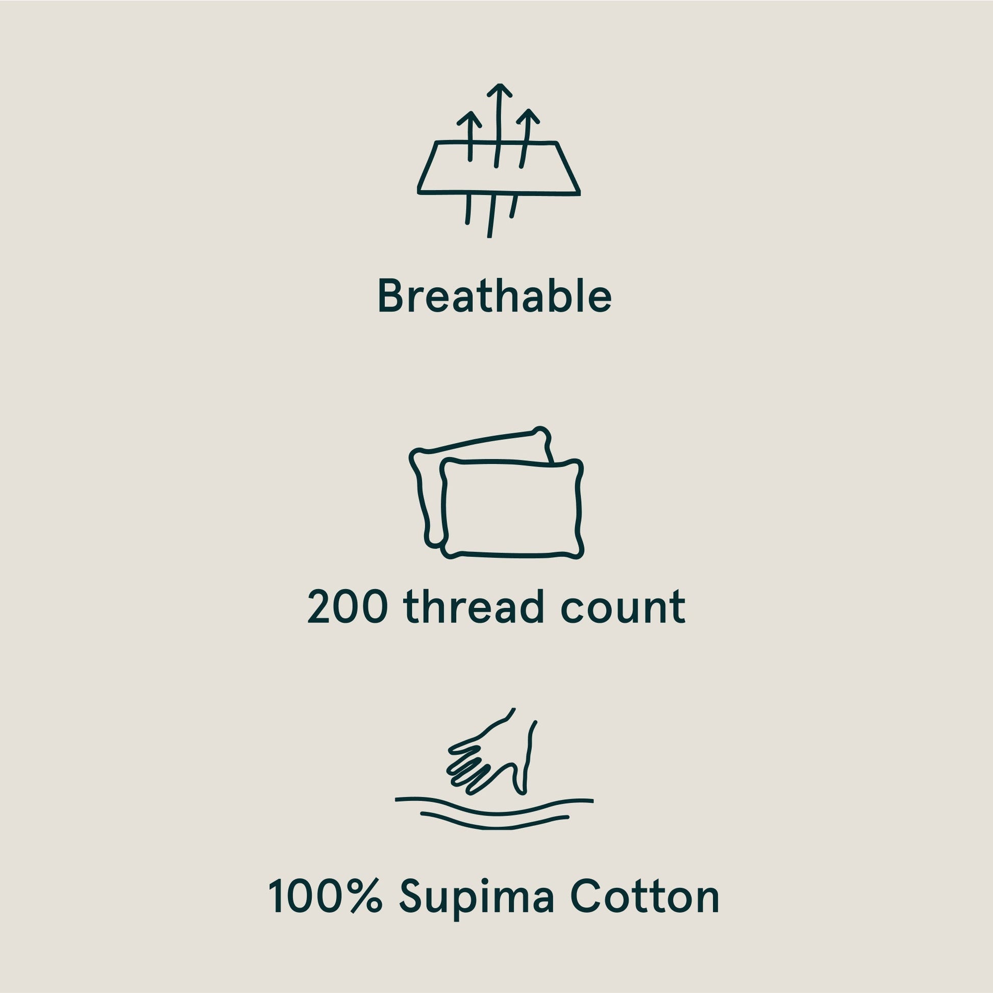 The Tuft and Needle Classic Percale Pillowcase Set, benefit details  || color: Sand
