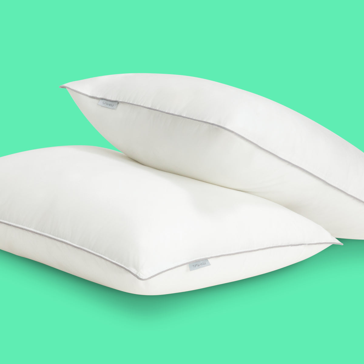 Tuft and needle down alternative pillow set